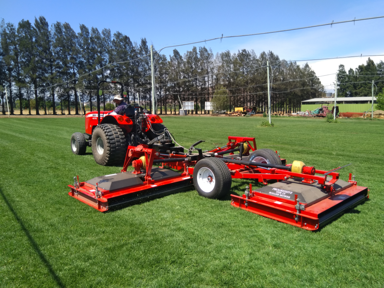 Progressive Turf Equipment Inc. Tri-Deck Roller Finishing Mower | Model TDR-15 | Cutting Width 15' 6" | 30–50 HP | For Tractors