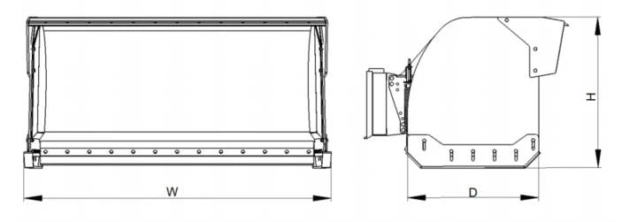 Landy Attachments Trip Edge Snow Pusher | Width 84" | 12-25 GPM | 20-35 HP | For Skid Steers, Loaders & Tractors