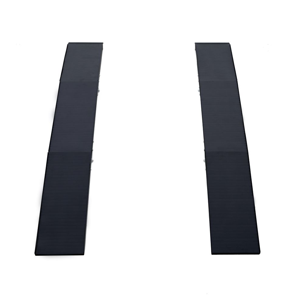 Black Widow Folding Dual Runner ATV Ramps | Model A-8412-1200-2 | Size 6'7" L x 9.875" W | Capacity 1,500 lb. | Horsepower 4 To 90+ HP | For ATV & UTV Loading