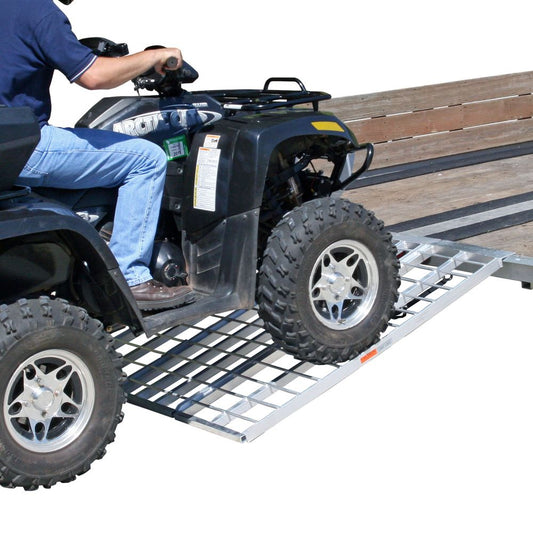 Black Widow Folding ATV Trailer Ramp | Model TF-6050-1500A-ATV | Size 5' L x 49" W | 1,500 lb Capacity | Horsepower 4 To 90+ HP | For ATV & Garden Tractor Loading