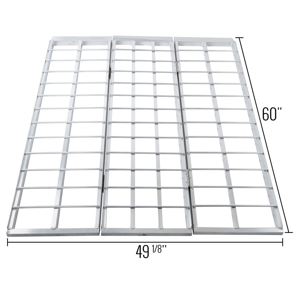 Black Widow Folding ATV Trailer Ramp | Model TF-6050-1500A-ATV | Size 5' L x 49" W | 1,500 lb Capacity | Horsepower 4 To 90+ HP | For ATV & Garden Tractor Loading