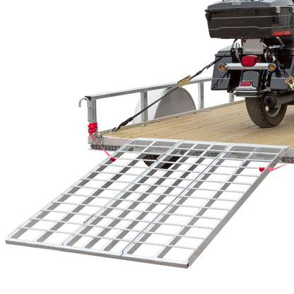 Black Widow Folding Motorcycle Trailer Ramp | Model TF-6050-1500A | Size 49-1/8" Wide | Capacity 1,500 lb | Horsepower 4 To 90+ HP | For Trailers & Truck Beds