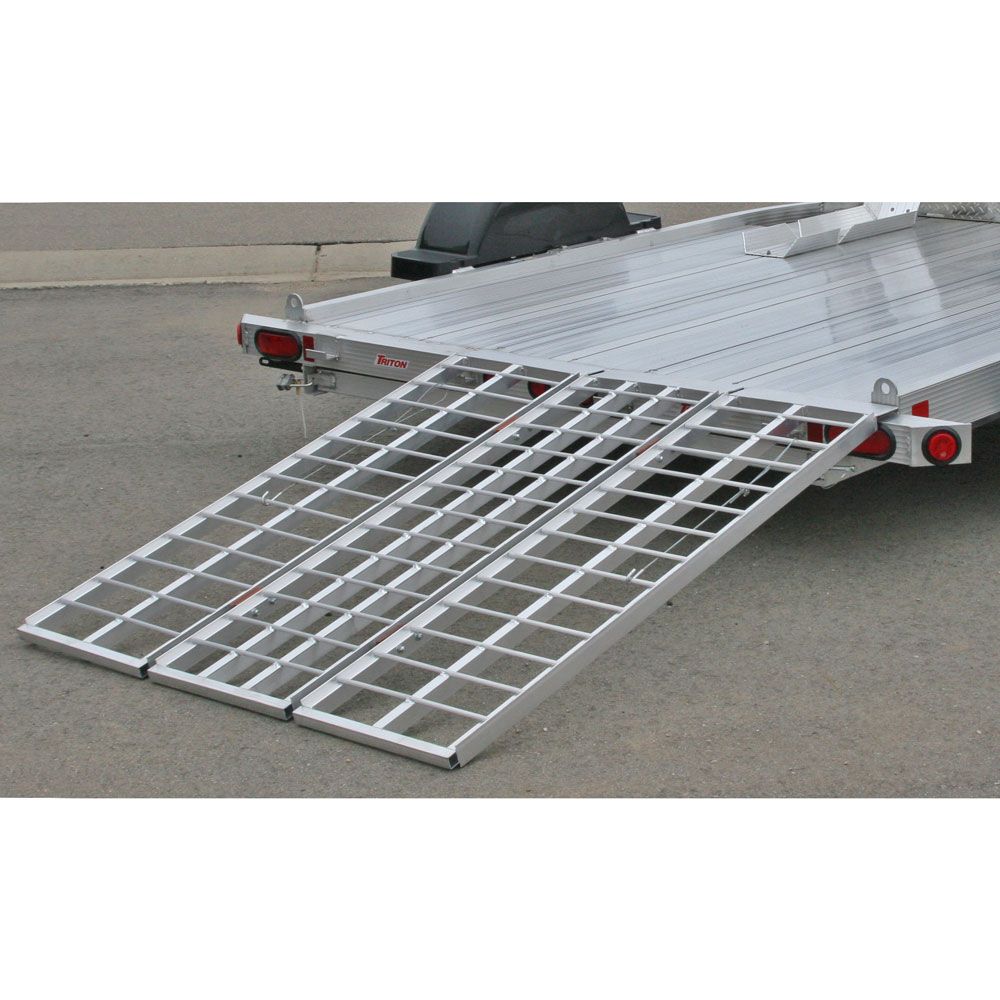 Black Widow Folding Motorcycle Trailer Ramp | Model TF-6050-1500A | Size 49-1/8" Wide | Capacity 1,500 lb | Horsepower 4 To 90+ HP | For Trailers & Truck Beds