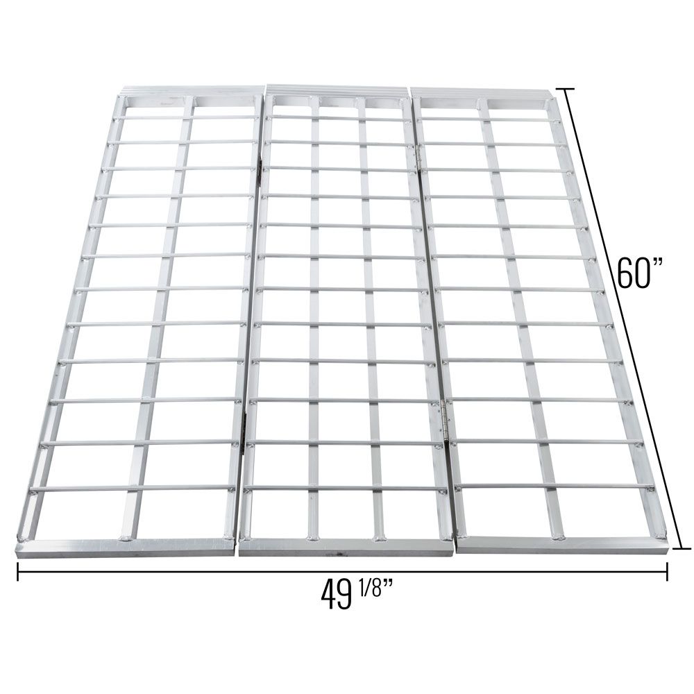 Black Widow Folding Motorcycle Trailer Ramp | Model TF-6050-1500A | Size 49-1/8" Wide | Capacity 1,500 lb | Horsepower 4 To 90+ HP | For Trailers & Truck Beds