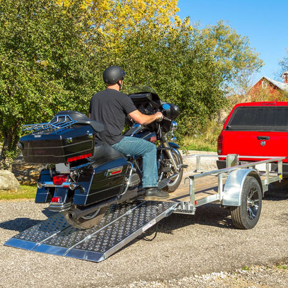 Black Widow Big Boy EZ Rizer™ Folding Motorcycle Ramp | Models TF-6048-EZ & TF-6060-EZ | Size 48" & 60" Wide | Capacity 3,000 lb | Horsepower 4 To 90+ HP | For Motorcycles, ATVs & UTVs