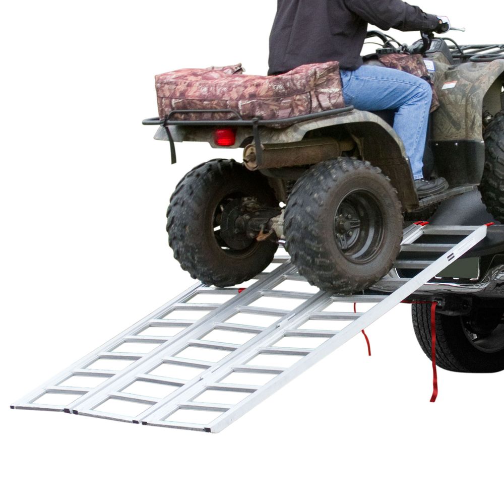 Black Widow Extra-Wide Folding ATV Ramp | Model TF-7754 | Width 54" | Capacity 1,500 lb. | Horsepower 4 To 90+ HP | For Heavy-Duty ATV & UTV Loading