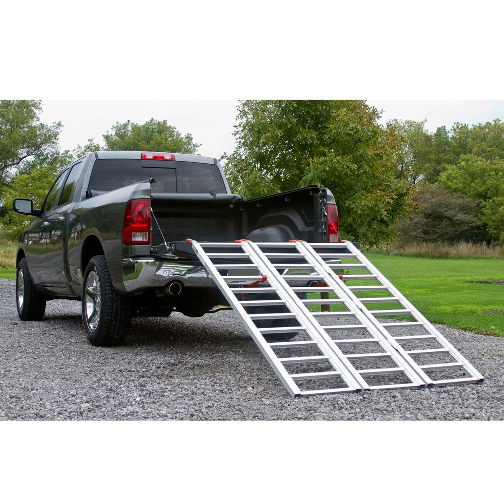Black Widow Extra-Wide Folding ATV Ramp | Model TF-7754 | Width 54" | Capacity 1,500 lb. | Horsepower 4 To 90+ HP | For Heavy-Duty ATV & UTV Loading