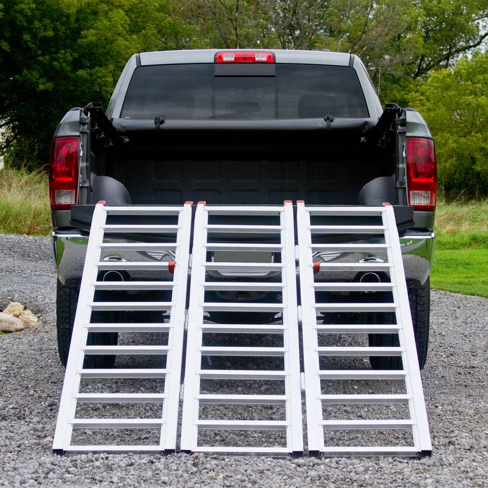 Black Widow Extra-Wide Folding ATV Ramp | Model TF-7754 | Width 54" | Capacity 1,500 lb. | Horsepower 4 To 90+ HP | For Heavy-Duty ATV & UTV Loading