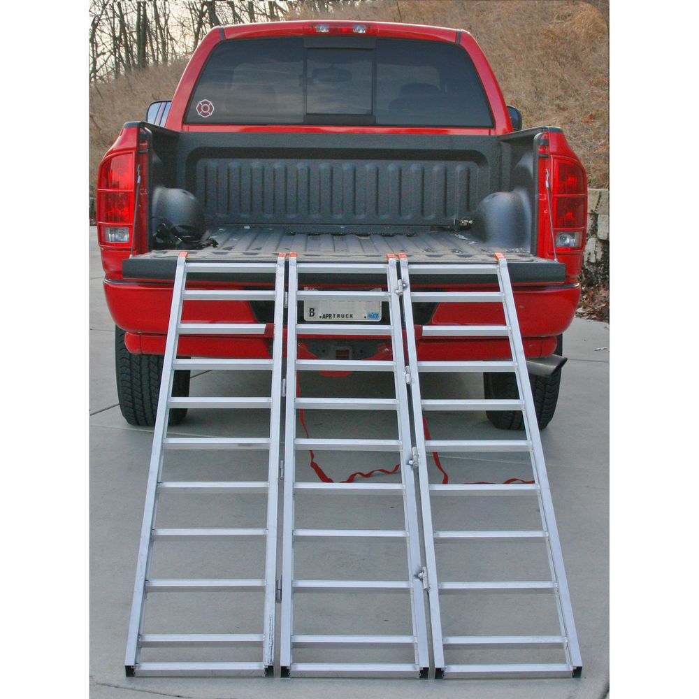 Black Widow Folding ATV Loading Ramp | Model TF-8046 | Size 80" L x 44.75" W | Capacity 1,250 lb | Horsepower 4 To 90+ HP | For ATV & UTV Loading