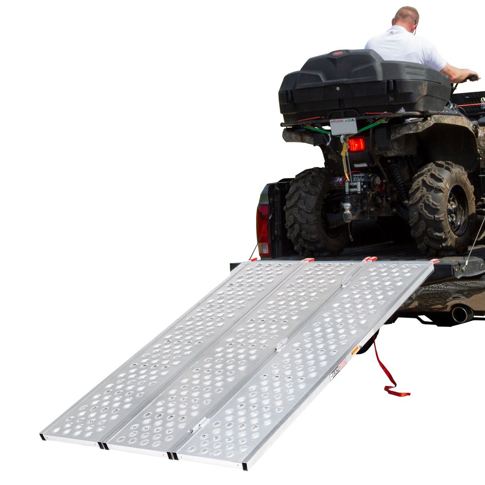 Black Widow Folding ATV Ramp | Model TFP-9354 | Size 7' 9" L x 53.5" W | Capacity 1,500 lb. | Horsepower Up to 60 HP | For ATV, UTV & Motorcycle Loading