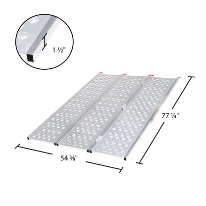 Black Widow Folding ATV Ramp | Model TFP-9354 | Size 7' 9" L x 53.5" W | Capacity 1,500 lb. | Horsepower Up to 60 HP | For ATV, UTV & Motorcycle Loading
