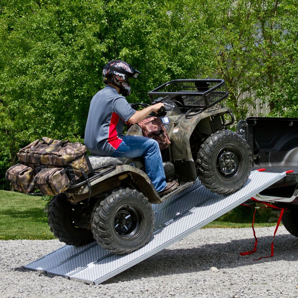 Black Widow Folding ATV Ramp | Model TFS-9454 | 54" Extra-Wide | Capacity 1,500 lb | Horsepower 15 To 20 HP | For ATVs & UTVs Loading