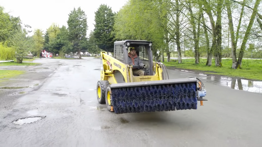 Ignite Attachments Hydraulic Angle Broom | Width 84" | Hydraulic Flow 16-24 GPM | For Skid Steers
