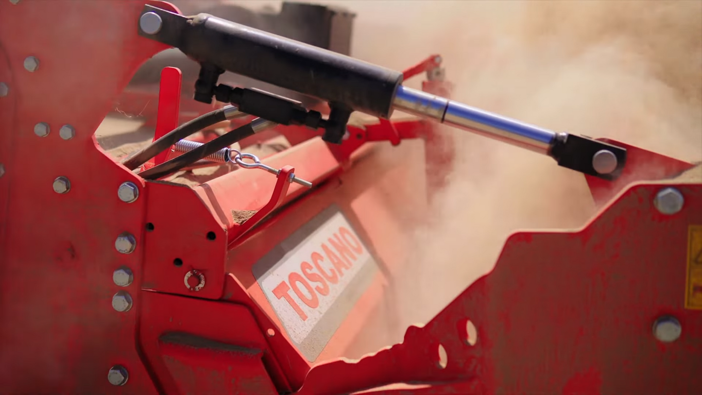 TOSCANO | Stoneburier Rotary Tiller | Model 2200, 2650, 2850, 3100, & 3500 | Work Width 7.05 To 11.22 Feet | HorsePower 80-200 HP | For Tractor