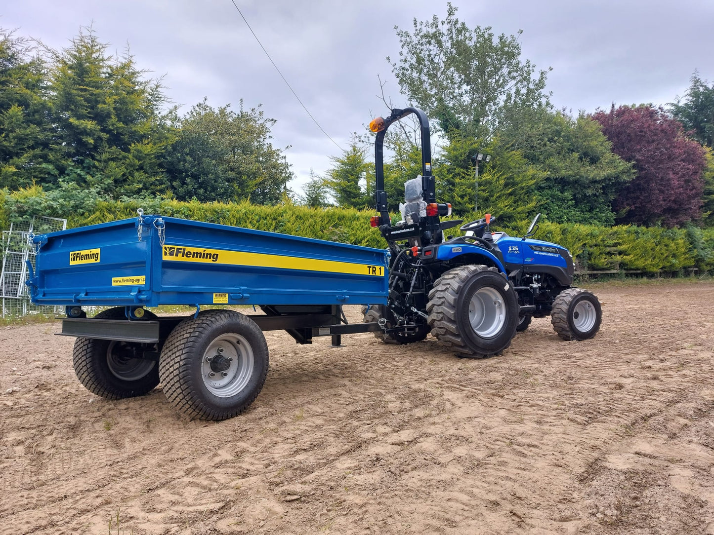 Fleming Compact Tipping Trailer | Model TR1 & TR2 | Width 47" & 54" | 20-50 HP | 5-12 GPM | For Tractors, ATVs, UTVs, & Loaders
