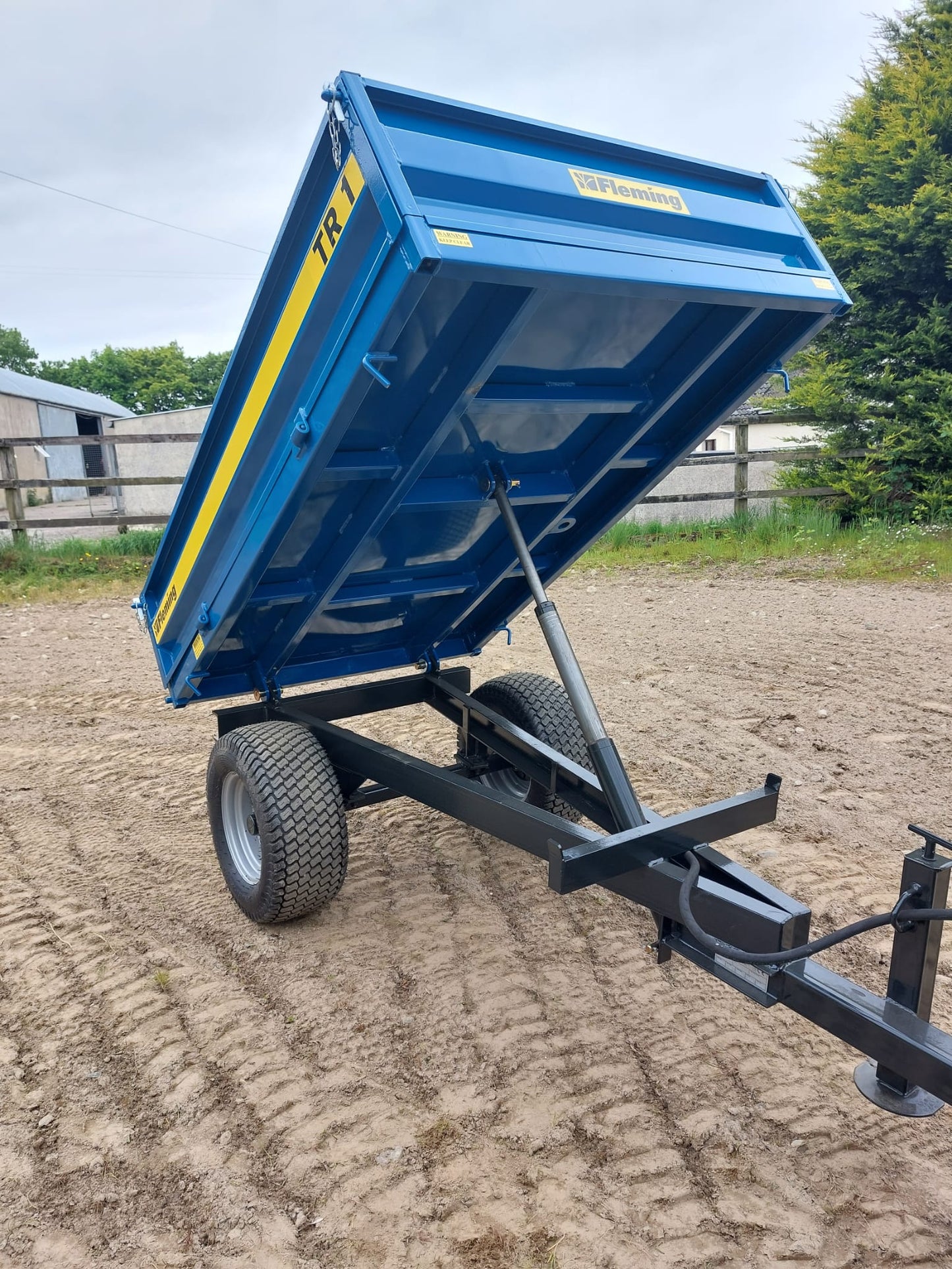Fleming Compact Tipping Trailer | Model TR1 & TR2 | Width 47" & 54" | 20-50 HP | 5-12 GPM | For Tractors, ATVs, UTVs, & Loaders
