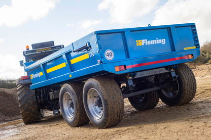 Fleming 8' Fleming TR10HD Dump Trailer | Width 96" | Capacity 10 Ton | 25-60 GPM | 40-60 HP | For Skid Steer, Tractor & Loaders