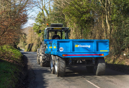 Fleming 8' Fleming TR10HD Dump Trailer | Width 96" | Capacity 10 Ton | 25-60 GPM | 40-60 HP | For Skid Steer, Tractor & Loaders