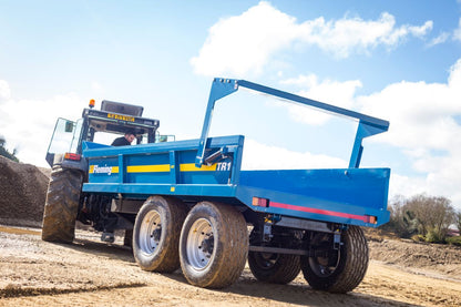 Fleming 8' Fleming TR10HD Dump Trailer | Width 96" | Capacity 10 Ton | 25-60 GPM | 40-60 HP | For Skid Steer, Tractor & Loaders