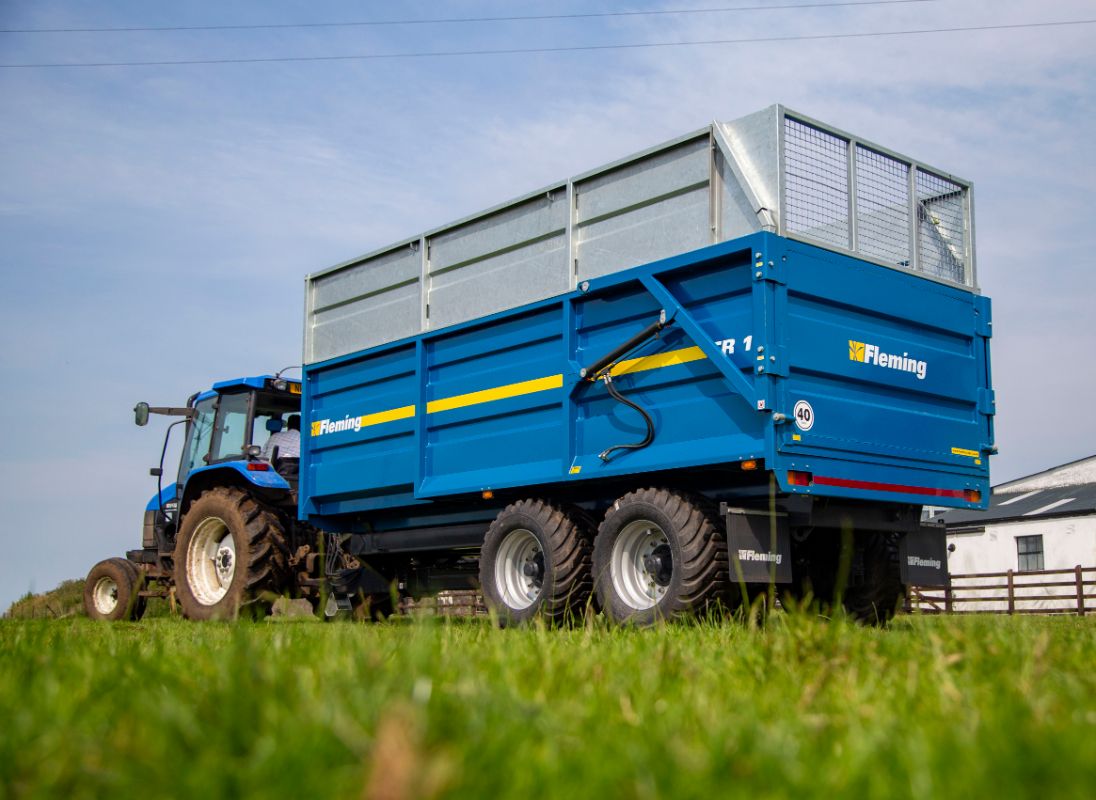Fleming 14-Ton Monocoque Tipping Trailer | Model TR14 | Width 95" | 25-60 GPM | 40-60 HP | For Tractors & Loaders