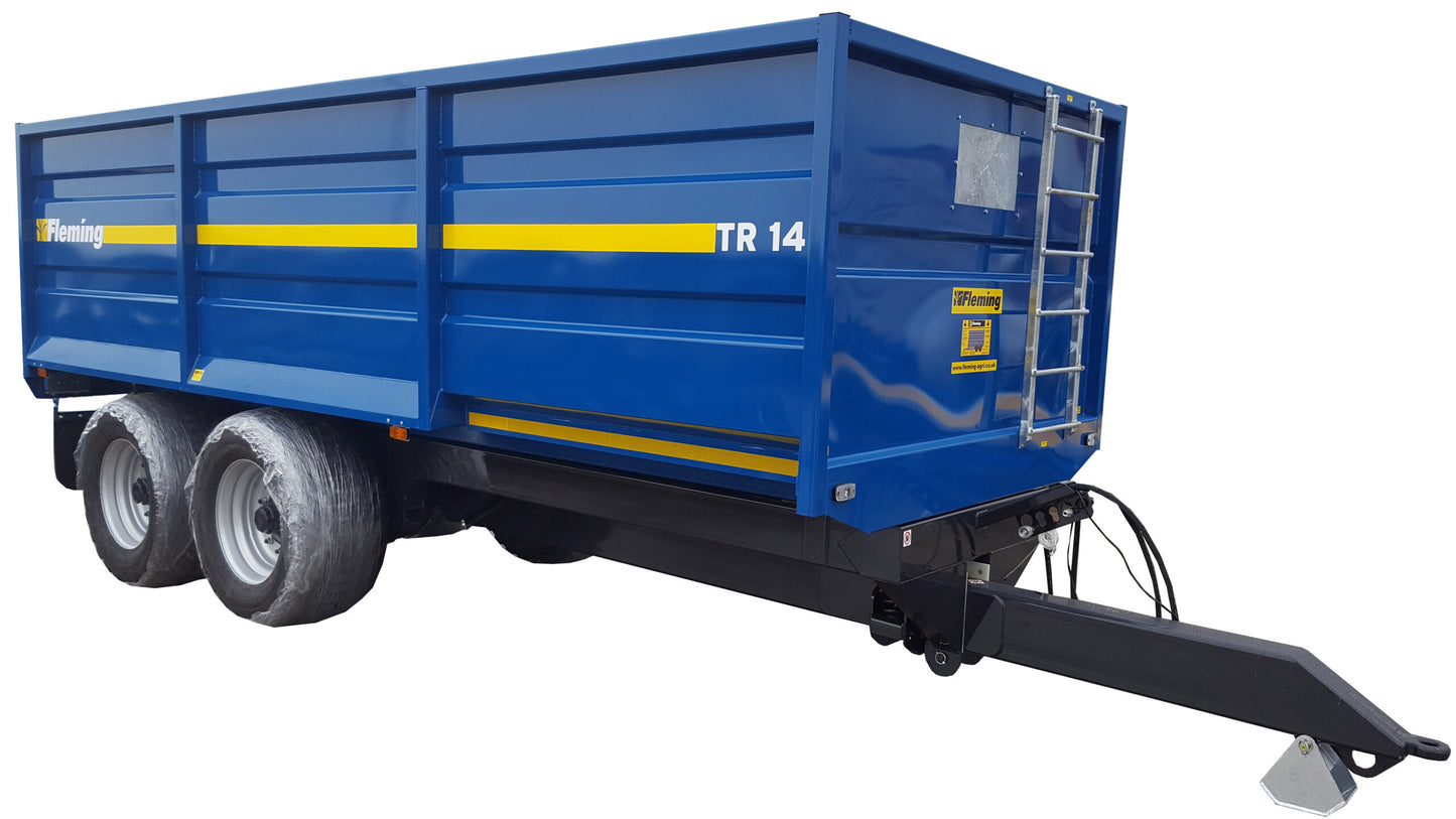 Fleming 14-Ton Monocoque Tipping Trailer | Model TR14 | Width 95" | 25-60 GPM | 40-60 HP | For Tractors & Loaders