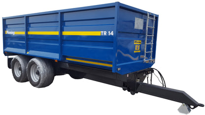 Fleming 14-Ton Monocoque Tipping Trailer | Model TR14 | Width 95" | 25-60 GPM | 40-60 HP | For Tractors & Loaders