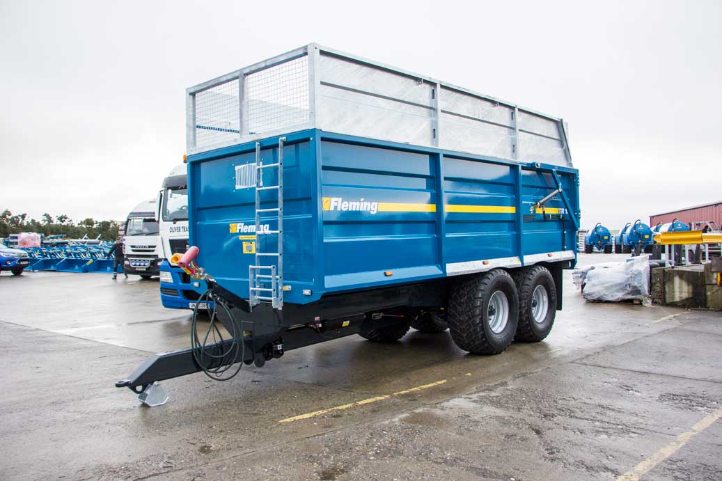 Fleming 16 Ton Monocoque Tipping Trailer | Model TR16 | Width 8' | 80-100 HP | For Tractors & Loaders