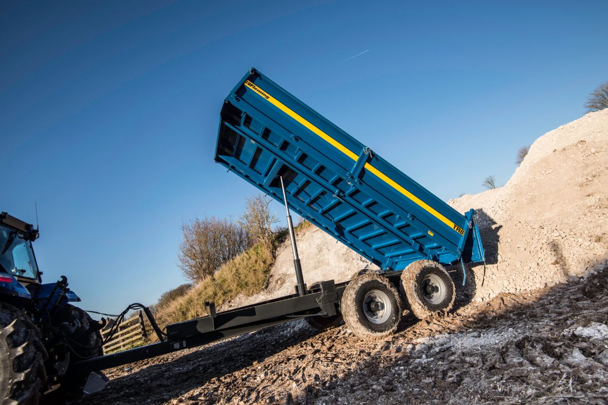 Fleming Tipping Trailer | Model TR8 | Width 84" | 50-70 HP | 5-15 GPM | For Tractors, ATVs & Loaders