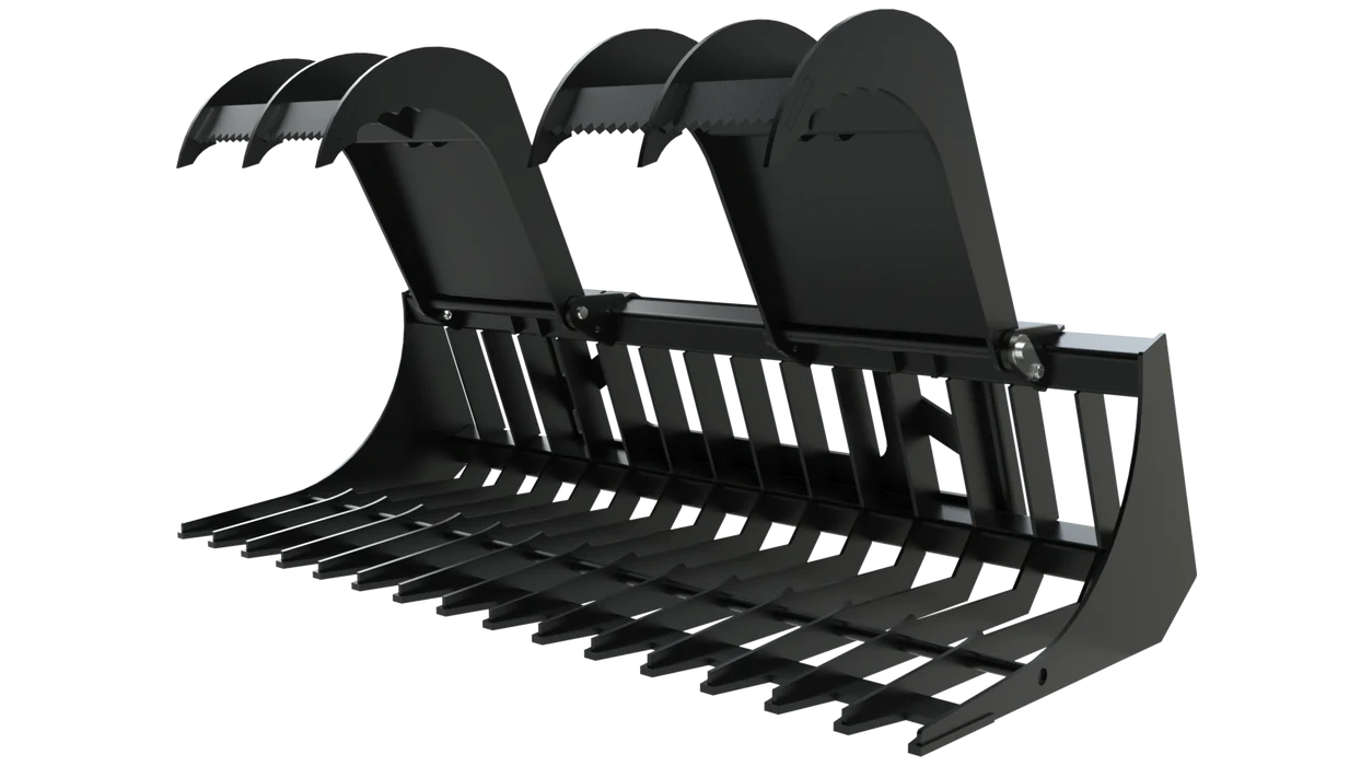 Top Dog Attachments T/S Brush Grapple | Width 60"-72" | Weight 499-548 lbs | Oil Flow Range 15-20 GPM | For Skid Steer
