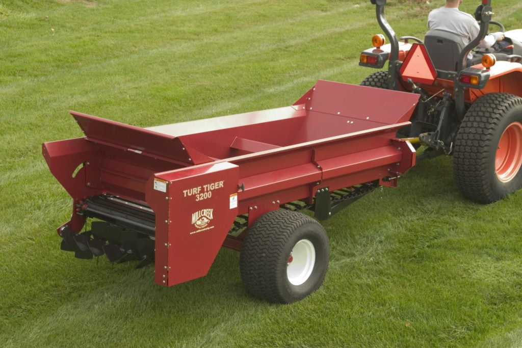 Mill Creek Mid-Size Top Dressers | Turf Tiger 3100 & 3200 Model | Spreading Width Up to 8 feet | For Tractors