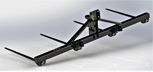 CL Fabrication Bale Spears 3-Point Hitch | Width 60"-102" inches | Horsepower 50-100+ HP | For Loader