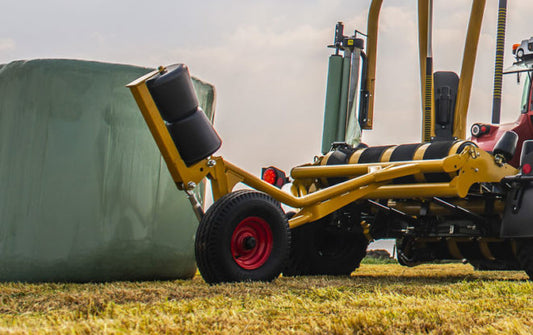 Tanco Round Bale Wrapper | Model D66-1400-V | Width 8' 9" | 30-60 GPM | 40-60 HP | For Skid Steer, Tractor & Loaders