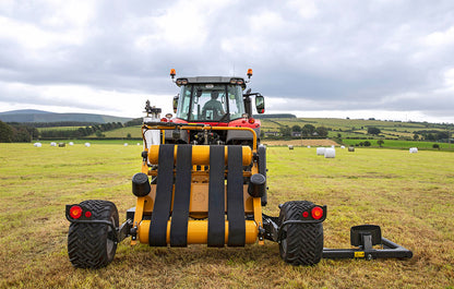 Tanco Round Bale Wrapper | Model D66-A100-J Autowrap | Width 49" | 25-60 GPM | 40-60 HP | For Skid Steers, Tractors & Loaders