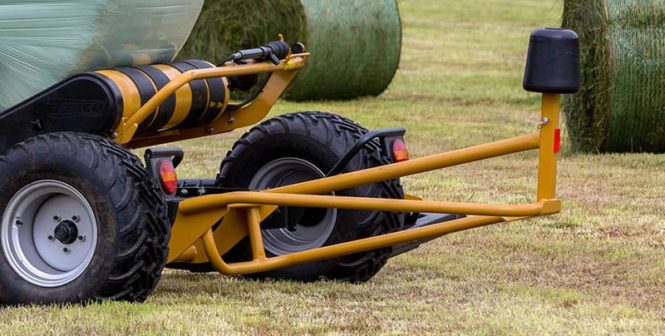 Tanco Round Bale Wrapper | Model D66-A100-EH Autowrap | Width 5' 8" | 25-60 GPM | 40-60 HP | For Skid Steer, Tractor & Loaders