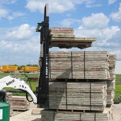Sheyenne Manufacturing Tele‑Fork | Portable Forklift Mast | Forks Size 42"–48" | 8–20 GPM | 40–80 HP | For Skid Steer & Tractor