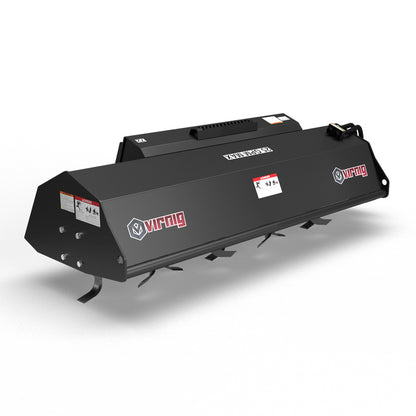 Virnig Tiller | Models TLR54 & TLR72 | Widths 54" & 72" | Hydraulic Flow 15 To 25 GPM | For Skid Steer