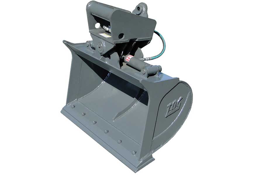 TAG Hydraulic Tilting Ditch Bucket | 30"–48" Width | Bucket Weight 428–585 lbs | 45° Hydraulic Rotation | 3–7 Ton | For Excavators