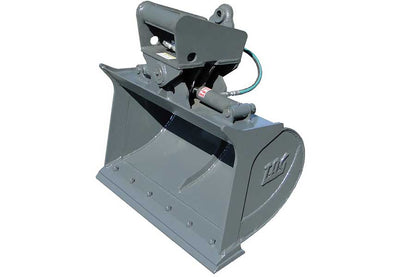 TAG Hydraulic Tilting Ditch Bucket | 30"–48" Width | Bucket Weight 428–585 lbs | 45° Hydraulic Rotation | 3–7 Ton | For Excavators