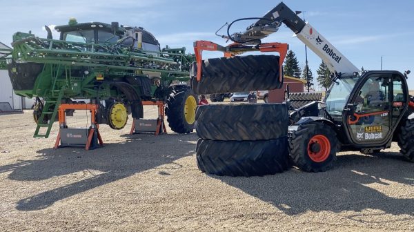 The Tire Grabber Sprayer Jack | Model TGJACK-18 | Width 66" | Capacity 30,000 lbs | For High-Clearance Sprayers & Heavy Equipment