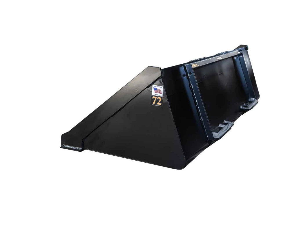 Express Steel 6' Tomahawk Smooth Bucket | Width 72" | 15–20 GPM | For Skid Steers