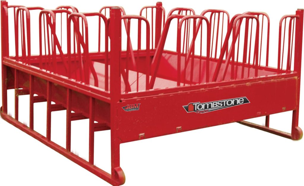 JBM 7′ & 8' Width Tombstone Feeder with Horses for Tractor