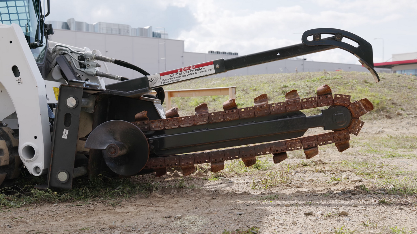 CID X-Treme Trencher Excel Attachment | Digging Depth 36" & 48" inches | Flow Range 15-30 GPM | For Skid Steer