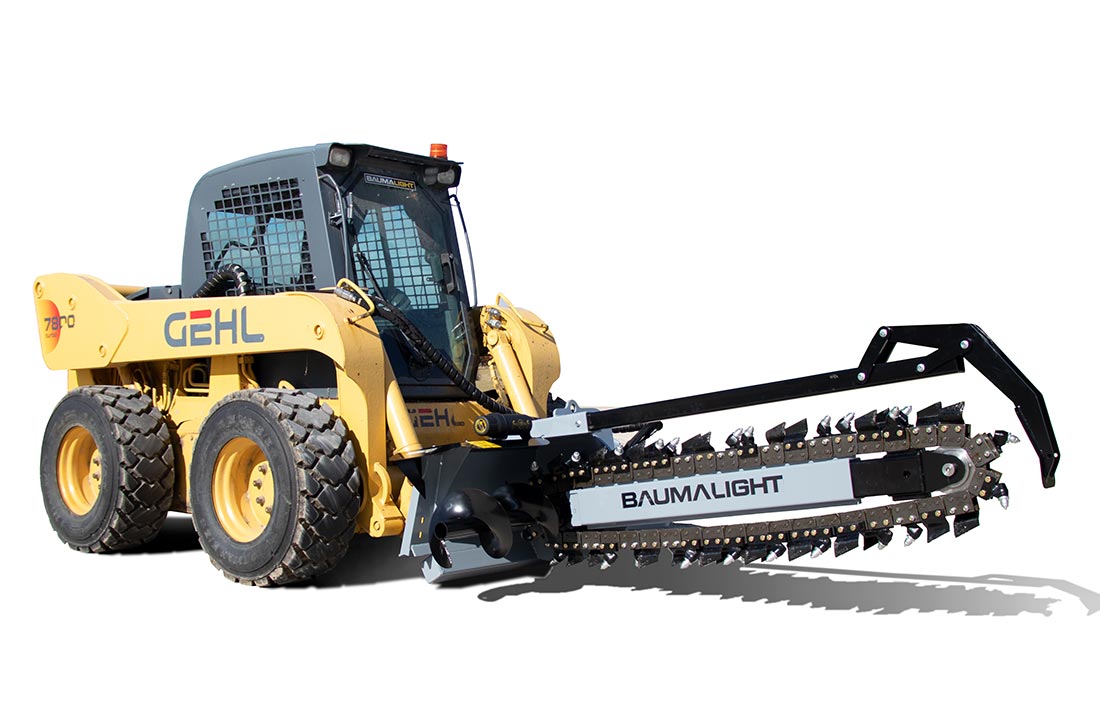 Baumalight Trencher | Model TN-760 | Width 6" - 10" | Hydraulic Flow Range 20-42 GPM | For Skid Steers