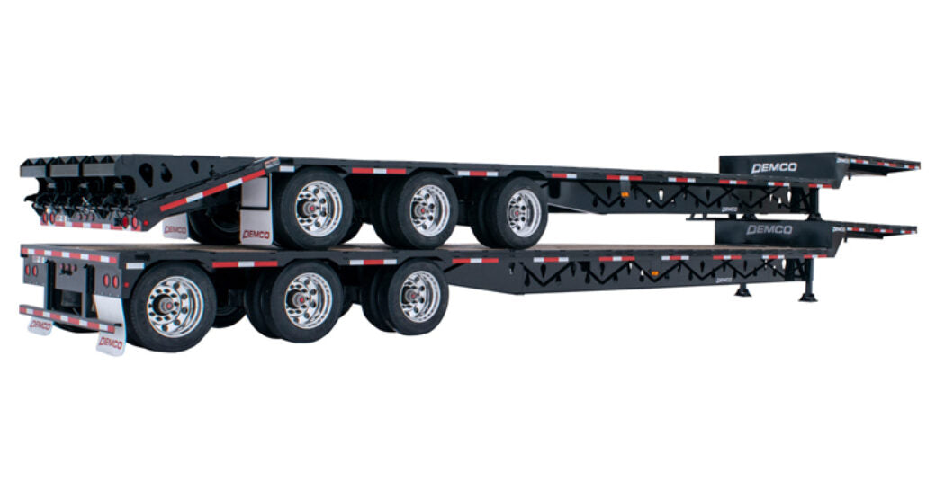 Demco | Triple Axle Drop Deck Trailers | Model DD53-3 | Length 48' Feet Triple Axle | Tare Weight 12,840 Lbs | Horsepower 400 To 500 HP | For Tractors