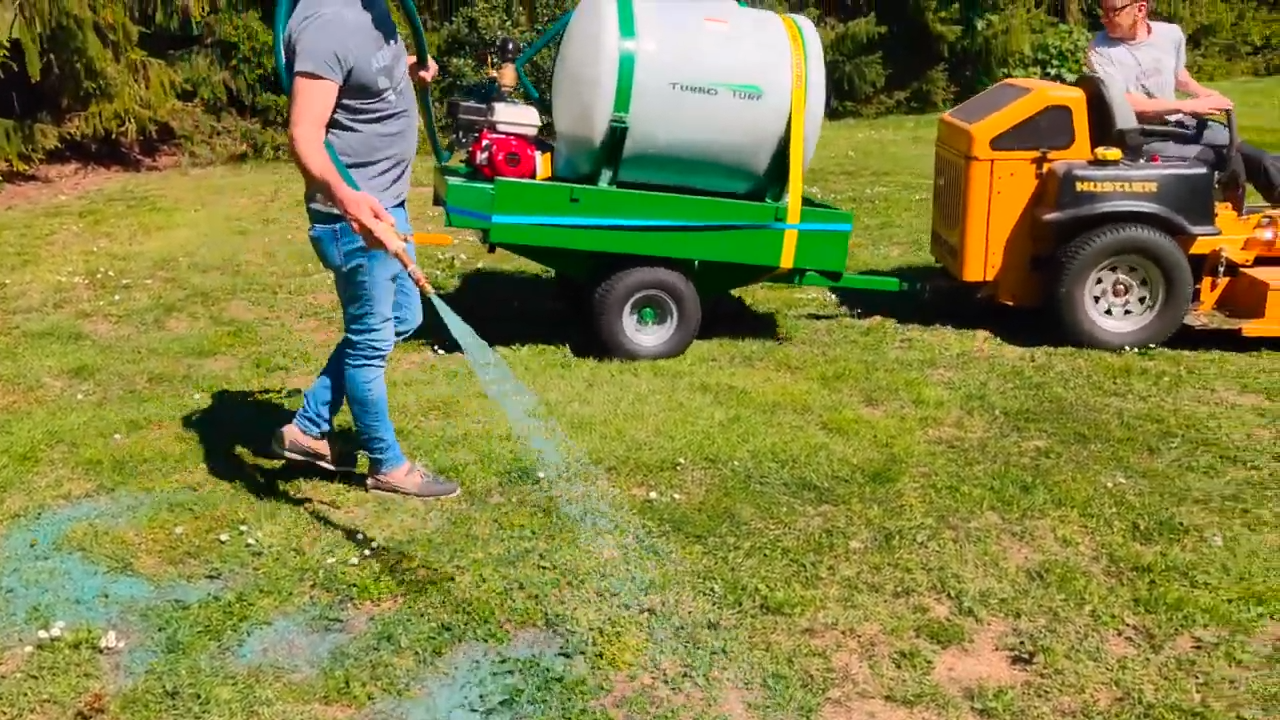 Turbo Turf Hydroseeder | Model HS-150 (Skid) | Width 49" | Capacity 150 Gallon | Engine Horsepower 6.5 HP | For Golf Courses & Lawn Renovation