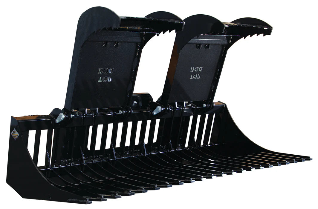 Top Dog Attachments 72" Utility Grapple | Lightweight & Durable | Oil Flow Range: 15-20 GPM | Width: 72” | For Skid Steers