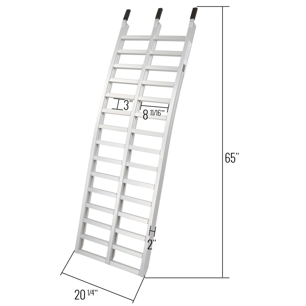 Black Widow Arched Dual Runner UTV Ramps | Width 20-1/4" | Length 5' 5" | Capacity 3,000 lb | Lightweight Aluminum | Horsepower 4 To 90+ HP | For UTVs, ATVs, & Trailers