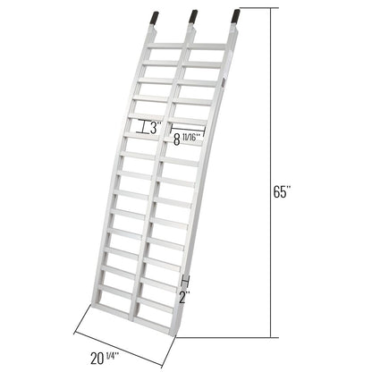 Black Widow Arched Dual Runner UTV Ramps | Width 20-1/4" | Length 5' 5" | Capacity 3,000 lb | Lightweight Aluminum | Horsepower 4 To 90+ HP | For UTVs, ATVs, & Trailers