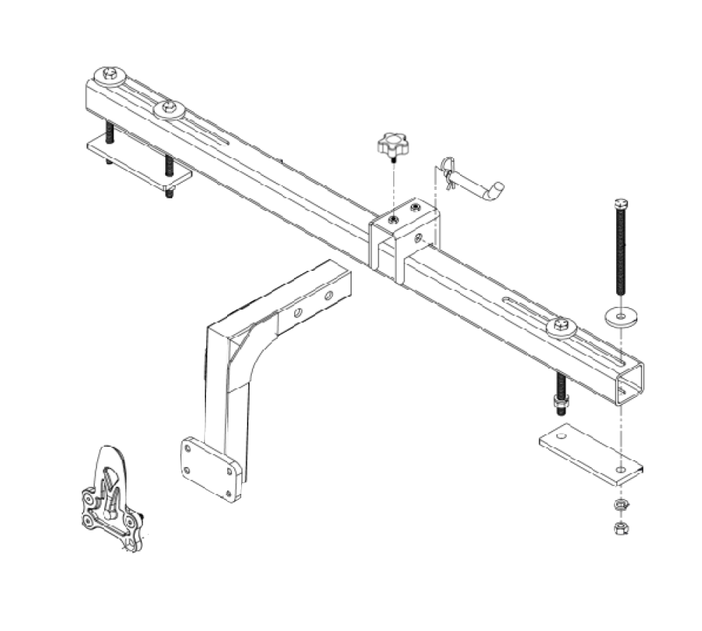 Umount Z-Turn & Stand-On Mower Mount 48″ | Caster Arms | 3/8″ Thick Steel Plates