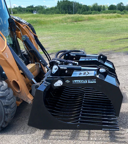 Top Dog Attachments Heavy-Duty Grapple | Oil Flow Range 15 to 20 GPM | Width: 68"to 82" | For Skid Steers